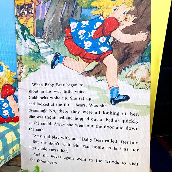 THE THREE BEARS VTG 1949 CLASSIC STORYBOOK WHITMAN GREAT COLORED ILLUSTRATIONS - Picture 13 of 16